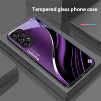 Deep Blue Fashion For Samsung Galaxy S 8 9 10 20 Plus 21 FE 22 23 24 Ultra S7 Edge Black Tempered Glass Phone Case Hard Shell for Galaxy S21 Ultra