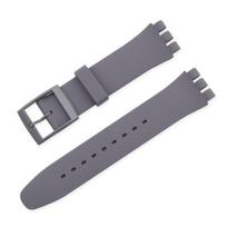 Silikoninė apyrankė skirta Swatch laikrodžio apyrankei 12mm 16mm 17mm 19mm 20mm vandeniui atspari guminė riešo apyrankės priedai su įrankiais 20mm pilka