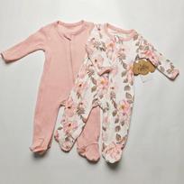 Unisex Baby 2-Piece Long Sleeve Onesie Set, Snap Crotch, All-Season Wear 3M 59cm