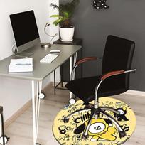 1pc Chimmy BT21 Character Artwork Round carpet, Made of Polyester,Perfect for Decorating Office Chairs, Living Rooms,Vibrant Decorative Rug 80cm