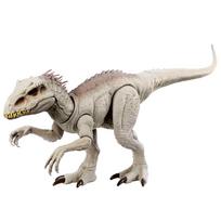 Mattel Jurassic World Super Action Šviečiantis Indominus Rex [Bendras ilgis: apytiksliai. 60cm] Dinozauro žaislas [Nuo 4 metų] HNT63J