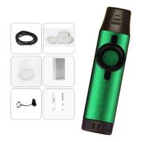 Professional Kazoo Metal Kazoo Flute Woodwind Instrument Wood Kazoo Diaphragm Music Gifts Good Companion for Guitars žalia