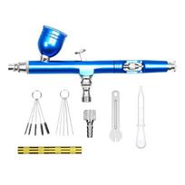 Airbrush Pen Gravity Feed Airbrush Nails Air Brush Pen for Model ArtCrafts Air Brush Pen Airbrush Pen set Aluminum Pen mėlyna
