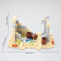 MOC Ruins Base Prison Bunker Fortress Building Blocks for Kids Creative DIY Scene Accessories NO BOX