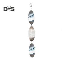 3D spiralinis vėjo suktukas paukščių baidyklės dekoravimas lauko sodo kiemo ūkis Kabantis nerūdijančio plieno vėjo varpelio paukščių atbaidymo įtaiso ornamentas sidabras