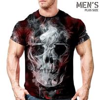Men's Plus Size T shirt Tee Big and Tall Graphic Crew Neck Print Short Sleeve Spring & Summer Vintage Fashion Streetwear Basic Casual Sports Tops XL