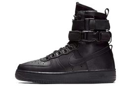Nike Air Force 1 Triple Black Leather Women's 857872-005 36.5