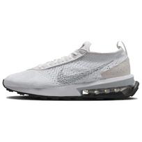 Nike Air Max Flyknit Racer Pure Platinum moteriški sportbačiai su baltu platininiu atspalviu ir juodu atspalviu DM9073-100 36.5