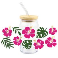Floral Print UV DTF Transfer Sticker Waterproof High-temperature Resistant Cup Wraps DIY Decals Rub on Transfer Cup Stickers