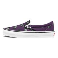 Vans × Wacko Maria Classic Slip-On LX Canvas Printed Low-Top Unisex Skate Shoes Purple VN0A45JK596 42.5
