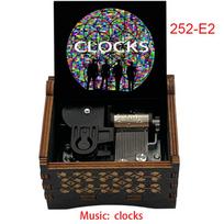 Žinomos grupės laikrodžiai Coldplay Medinė muzikinė dėžutė Melodija 18 natų Mechaninis judėjimas Vintažiniai Specialios dovanos gerbėjams, draugams, šeimoms (as the picture,Small)