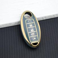 Tpu Car Key Case For Nissan Qashqai J10 J11 X-Trail T32 T31 Kicks Pathfinder Tiida Juke Note 5 Buttons Key Cover Key Chain