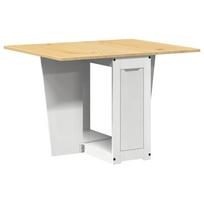 Butterfly Dining Table Foldable Corona White Solid Pine Wood