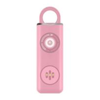 LED Strobe Light Safe Sound Personal Alarm 130 High DB Personal Security Alarm  Night Running rožinė