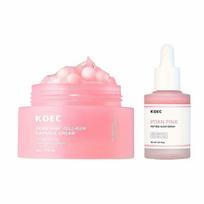 PDRN Pink Collagen Capsule Cream and Peptide Glow Serum Set, with Niacinamide 5% and Hydrolyzed Collagen, Hydrating Moisturizing Firming Skincare for