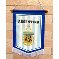 Futbolo gerbėjo sieninis vėliavėlė Argentinos futbolo komandos stiliumi Baro dekoracija Vėliava su kutais ir kabinimo virve vidaus ir lauko naudojimui one size mėlyna