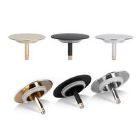 Modernus 70 mm universalus reguliuojamas kriauklės sifono stūmimo-paspaudimo Click Clack kamštis vonios praustuvų sifonams (Black,Brass) juoda