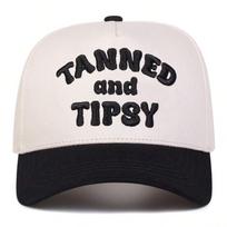 Tanned And Tipsy Embroidered Trucker Hat Baseball Cap Casual Streetwear Sun Protection Hat