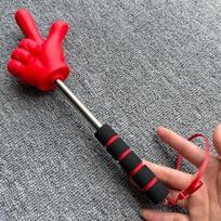 Telescopic Rod Finger Reading Sticks Stainless Steel Whiteboard Hand Pointer  Students Red 01