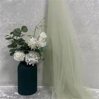 Backing 160X100cm Soft Tulle Fabric Soft Dense Mesh Transparent Mesh Fabric Green Yarn Solid Color Soft Mesh Tulle Wedding Arch 160 x100cm šviesiai žalios spalvos