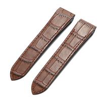 Genuine Calfskin Leather Watch Straps Slub Pattern 20mm 23mm Watch Band for Cartier Santos for Men Women Folding Buckle Bracelet 20mm