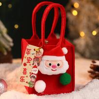 Christmas gift bag, gift apple bag Christmas Eve fruit packaging box felt tote bag decorative small gift box non-woven fabric S raudona