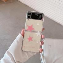 For Samsung Galaxy Z Flip 4 Case Star Bracelet Transparent Folding Phone Cases For Samsung Z Flip 3 5g Zflip4 Hard Pc Back Cover Galaxy Z Flip 3