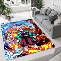 „Demon Slayer Pattern“ grindų kilimėlis 40cm x 60cm gray