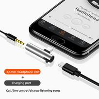 NAUJA 2 viename garso ausinių įkrovimo dvigubo adapterio skirstytuvas, skirtas iPhone XR XS X 7 8 11 11Pro, skirtas 3,5 mm lizdo prie ausinių AUX kabeliui sidabras