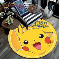 Svetainės kilimas Pikachu Animacinių filmų Pokemon 3D apvalūs kilimėliai kavos staleliui Namuose Vaikų grindų kilimėlis Dengiamas neslystantis kilimėlis 60cm