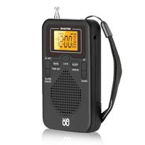 Pocket Radio Telescopic Antenna Mini AM/FM Full Band Clock Controlled Stereo Radios Receiver For Running Walking Camping Home juoda