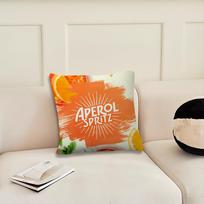 Aperol Spritz Logo cushion cover Cushion Room Bedroom Headboard Sofa Living Backrest Nap Time Pillow Case 12x12Inch
