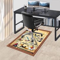 Looney Tunes biuro kėdės kilimėlis: Animacinių personažų kilimas namų dekoravimui, sofos kilimas 60cm by 90cm gray