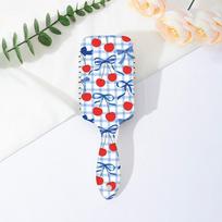 Bowknot Cherry Pattern Massage Comb Anti-Static Detangling Brush  for Daily Hair Care and Styling D