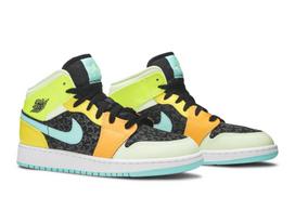 Air Jordan 1 Mid SE GS Clover BQ6931-037 37.5 black