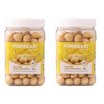 Pureheart Druskuoti Makadamijos riešutai (650 g, 2 vnt. pakuotė) Aukščiausios kokybės skrudinti Australijos makadamijos riešutai, sveiki, egzotiški ir traškūs džiovinti vaisiai – daugkartinio naudojimo stiklainis