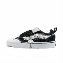Vans Knu Skool Fabric Abrasion Resistant Abrasion Resistant Low top Skateboard Shoes Unisex White VN0009QC6BT1(Team613-) 35