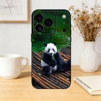 Cute Animal Panda Phone Case Silicone black Soft For IPhone 17,16,15,14,13,12,11,SE,Plus Pro Max iPhone15promax