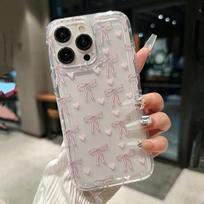 Coquette Bowknot Phone Case For iPhone 11 12 13 14 15 16 e Pro Max Plus Mini XR X XS SE 2020 2022 Transparent Coque Funda iPhone XS