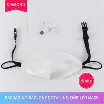 Adjustable Halloween LED Mask 7 Colors Changeable Luminous Mask with USB Party Dance Dust-proof Masque Fabric Mouth Face Masks