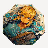 1pc The Legend of Zelda Automatic Open/close Folding Portable Umbrella with 8-Rib Structure for Women/Men, All-Season Use  a0901139
