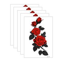 5 Sheets Tattoo Stickers, Skin-Friendly Temporary Tattoos for Adults And Kids, Easy to Apply Hypoallergenic Non-Irritating Body Art for Events F