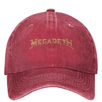 Metalinės roko grupės Megadeth beisbolo kepuraitė Unisex suaugusiems Apsauganti nuo saulės Hip Hop Tėčio kepurės Vasaros Vintažinė Kepuraitė su snapeliu Žygiams Žvejybai One Size gray