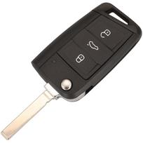 Jingyuqin 3 mygtukų atlenkiamas automobilio pultelio korpusas Automobilio dėklas Vw Golf 7 Sportsvan Gti Mk7 Skoda Octavia A7 Seat Hu66/ Hu162T ašmenims