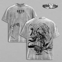 Geto Suguru Jujutsu Kaisen Anime T Shirt Vintage Washed Oversized Tees Tops Men Clothing Summer Soft T-shirt S