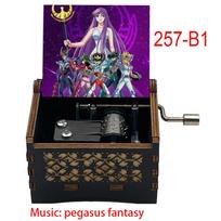 Anime Saint Seiya Hand Crank Music Box 18 Note Pegasus Fantasy Melody Special Musical Gift for Friends Family Birthday Party (as the picture,Small)