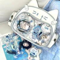 Two-dimensional yuan new YK Millennium mechanical cat transparent bar millet student female commuter versatile back
