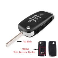 2/3 Button Modified Remote Car Key Shell Case For Peugeot 307 408 308 4007 3008 For Citroen C2 C3 C4 C5 C6 Picasso Ce0536 (as the picture,For Citroen)