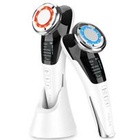 ANLAN Facial Device EMS Lift Warm Cool Care LED Light 8 Functions 1 Eye Area Mouth Ion Pore Home Use (White)