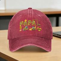 Funny papa Construction Excavator Casual Baseball Cap Summer  Trucker Hat High Quality Tennis Skate Snapback Caps One Size